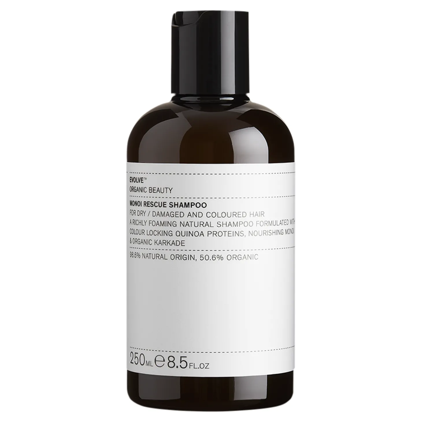 Evolve Organic Beauty - Monoi Rescue Natural Shampoo - Naturalny Szampon z Olejem Monoi - 250ml