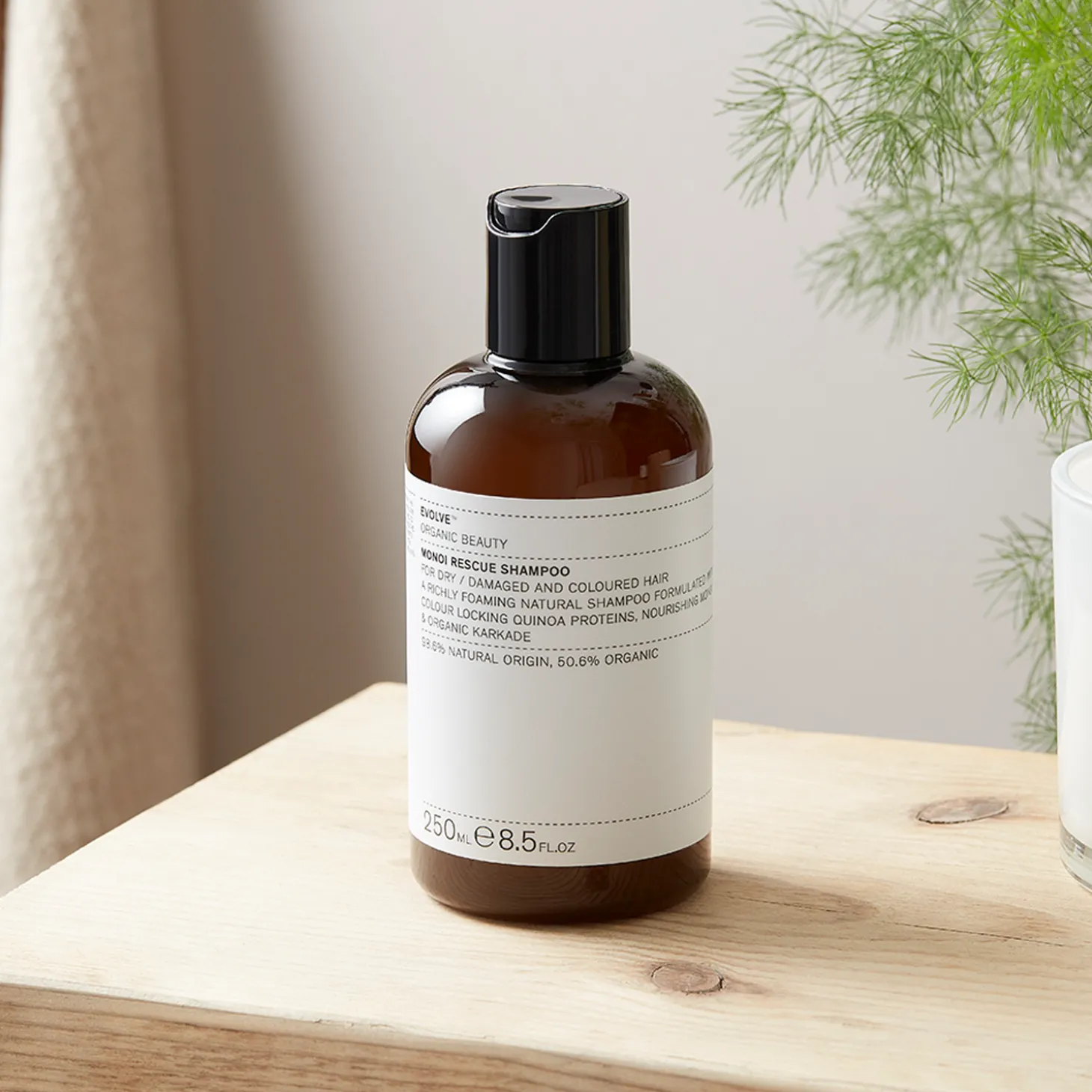 Evolve Organic Beauty - Monoi Rescue Natural Shampoo - Naturalny Szampon z Olejem Monoi - 250ml