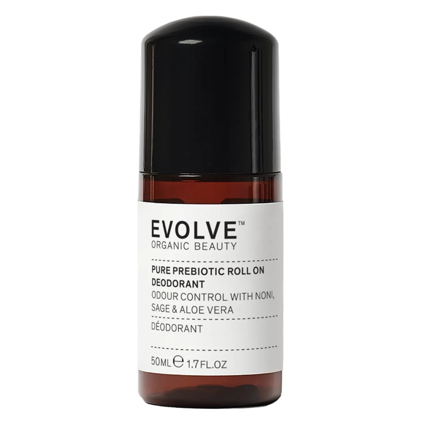 Evolve Organic Beauty - Pure Prebiotic Roll on Deodorant - Naturalny Dezodorant z Prebiotykami - 50ml