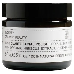 Evolve Organic Beauty - Rose Quartz Facial Polish - Peeling Złuszczający z Organicznym Olejem z Dzikiej Róży i Krystalicznymi Drobinkami z Różowego Kwarcu - 60ml