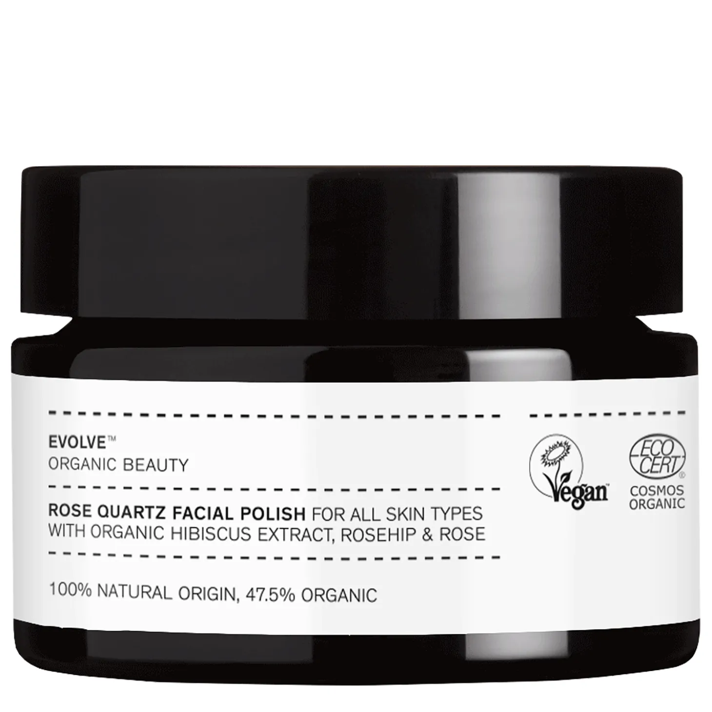 Evolve Organic Beauty - Rose Quartz Facial Polish - Peeling Złuszczający z Organicznym Olejem z Dzikiej Róży i Krystalicznymi Drobinkami z Różowego Kwarcu - 30ml