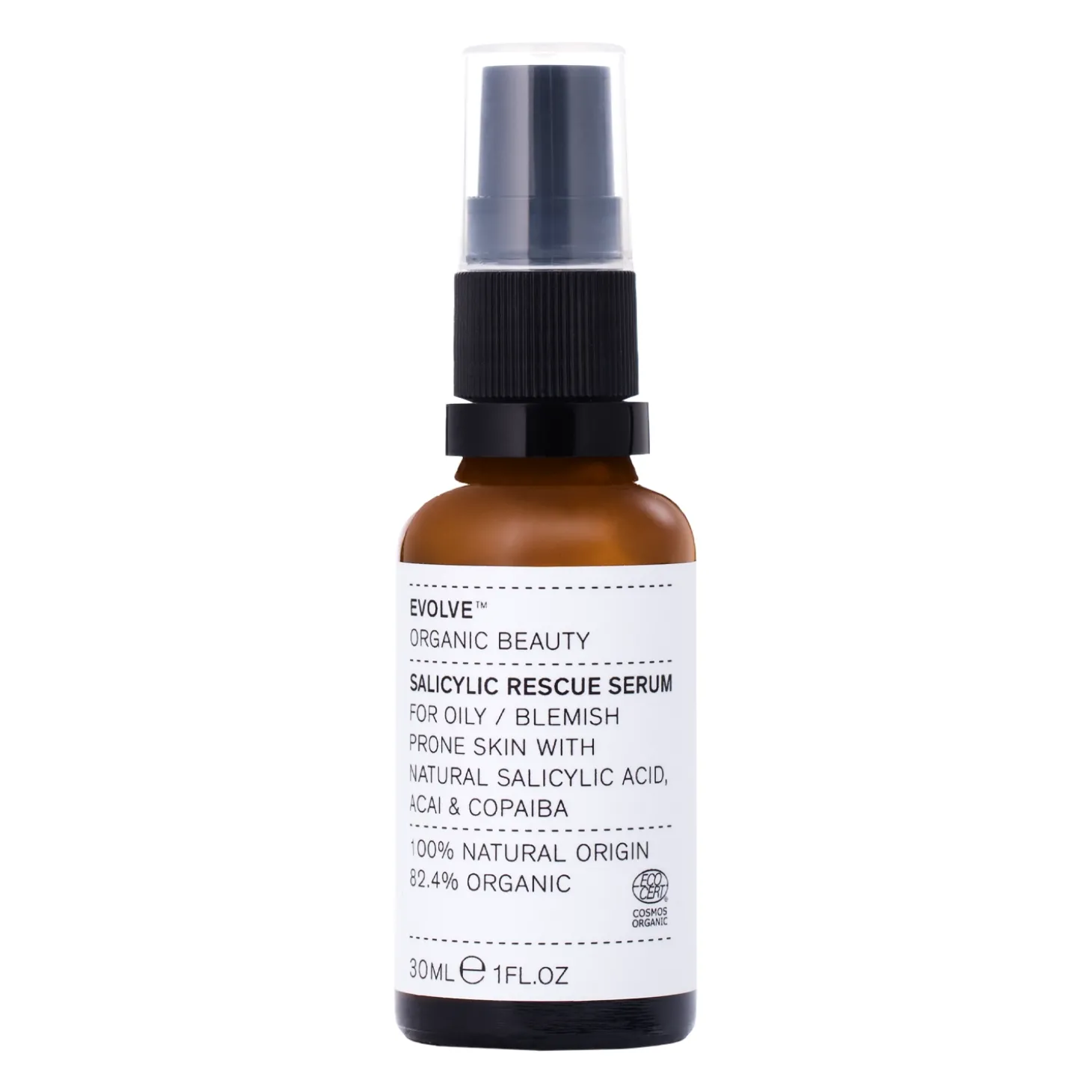 Evolve Organic Beauty - Salicylic Rescue Serum - Serum do Twarzy Skłonnej do Wyprysków i Zatkanych Porów - 30ml
