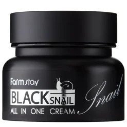 Farmstay - Black Snail All-In-One Cream - Rewitalizujący Krem do Twarzy i Dekoltu z Filtratem ze Śluzu Ślimaka Afrykańskiego - 100ml