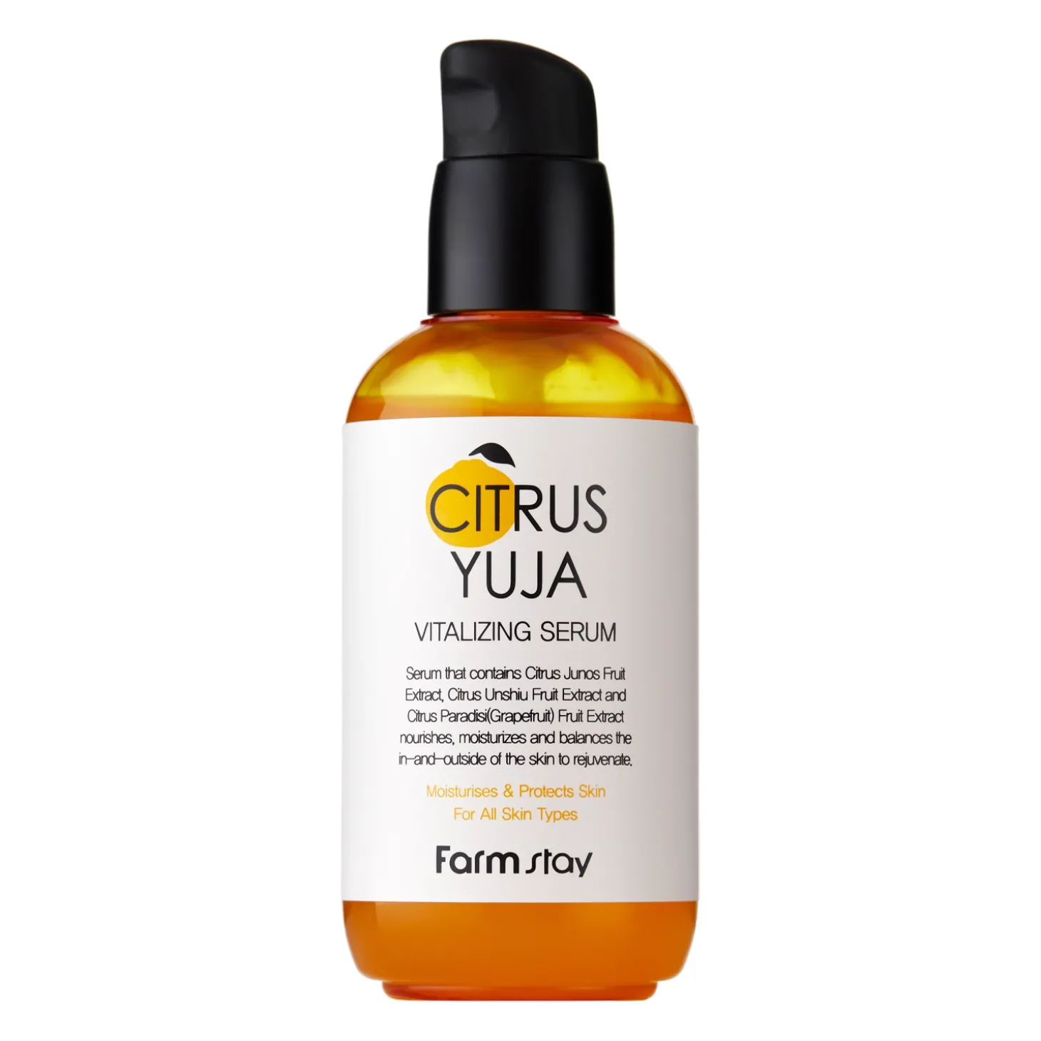 Farmstay - Citrus Yuja Vitalizing Serum - Rewitalizujące Serum do Twarzy z Ekstraktem z Owoców Yuzu - 100ml