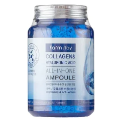 Farmstay - Collagen & Hyaluronic Acid All-In-One Ampoule - Nawilżająca Ampułka z Kolagenem i Kwasem Hialuronowym - 250ml