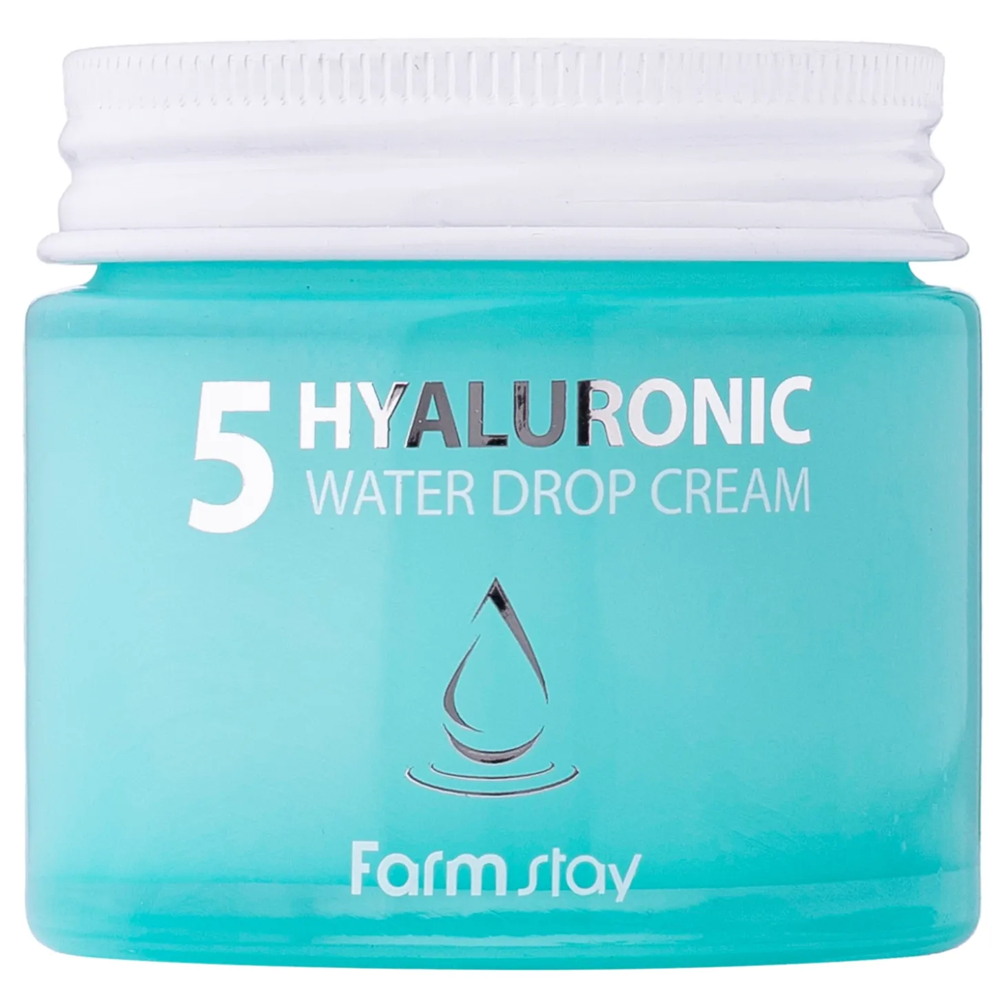 Farmstay - 5 Hyaluronic Water Drop Cream - Nawilżający Krem z Kwasem Hialuronowym - 80ml