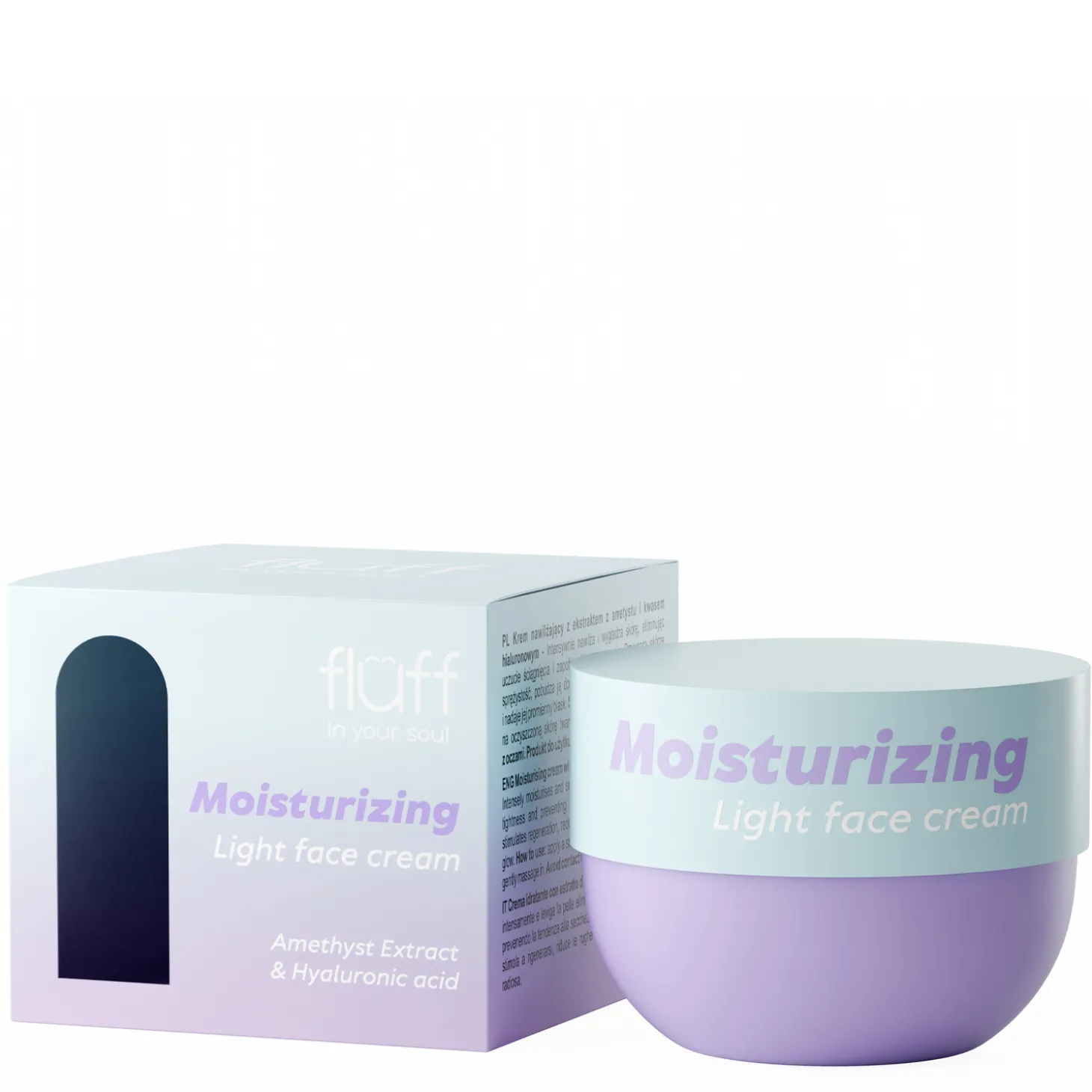 Fluff - Krem Nawilżający z Ametystem i Kwasem Hialuronowym - 50ml