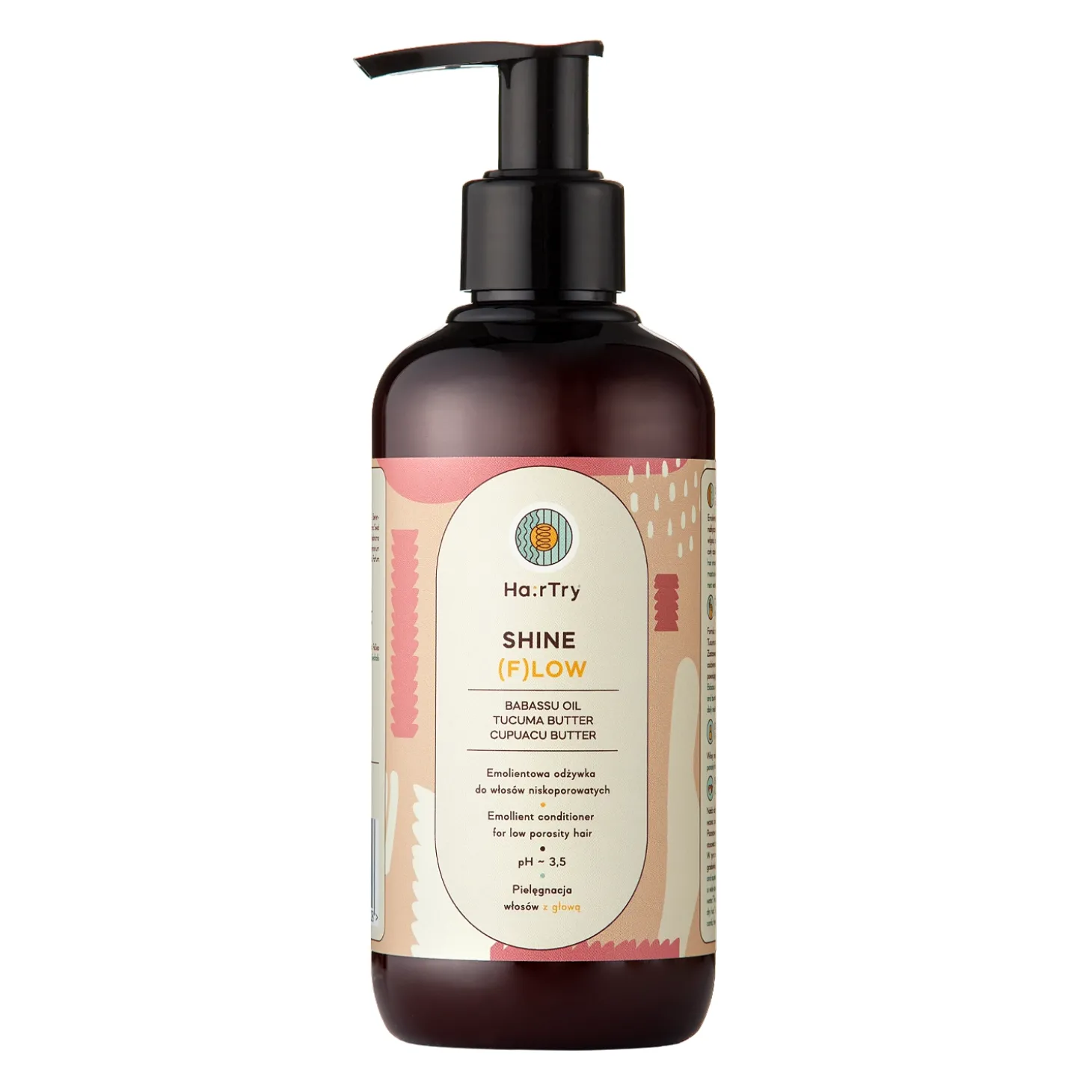HairTry - Shine (f)low - Emolientowa Odżywka do Włosów Niskoporowatych - 250ml - OUTLET
