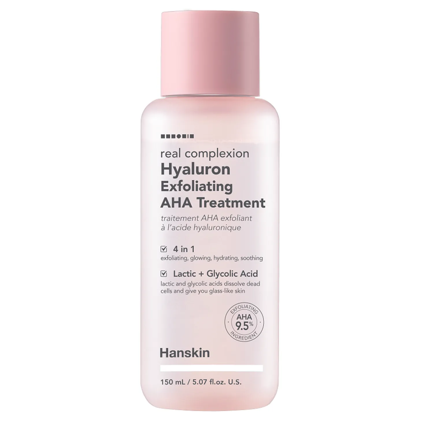 Hanskin - Real Complexion Hyaluron Exfoliating AHA Treatment - Kuracja Złuszczająca z Kwasami AHA - 150ml