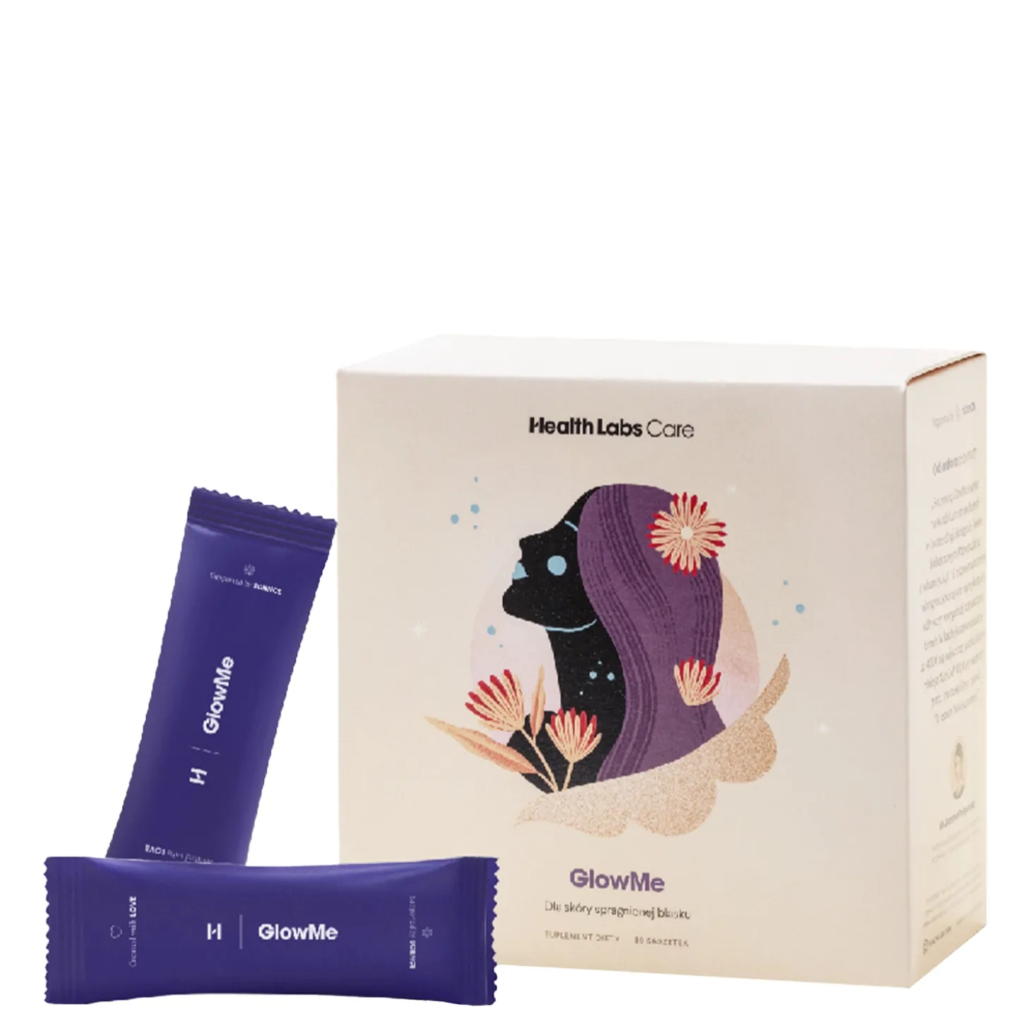 Health Labs Care - GlowMe Saszetki z Kolagenen i Kwasem Hialuronowym - Malina - 30szt/330g