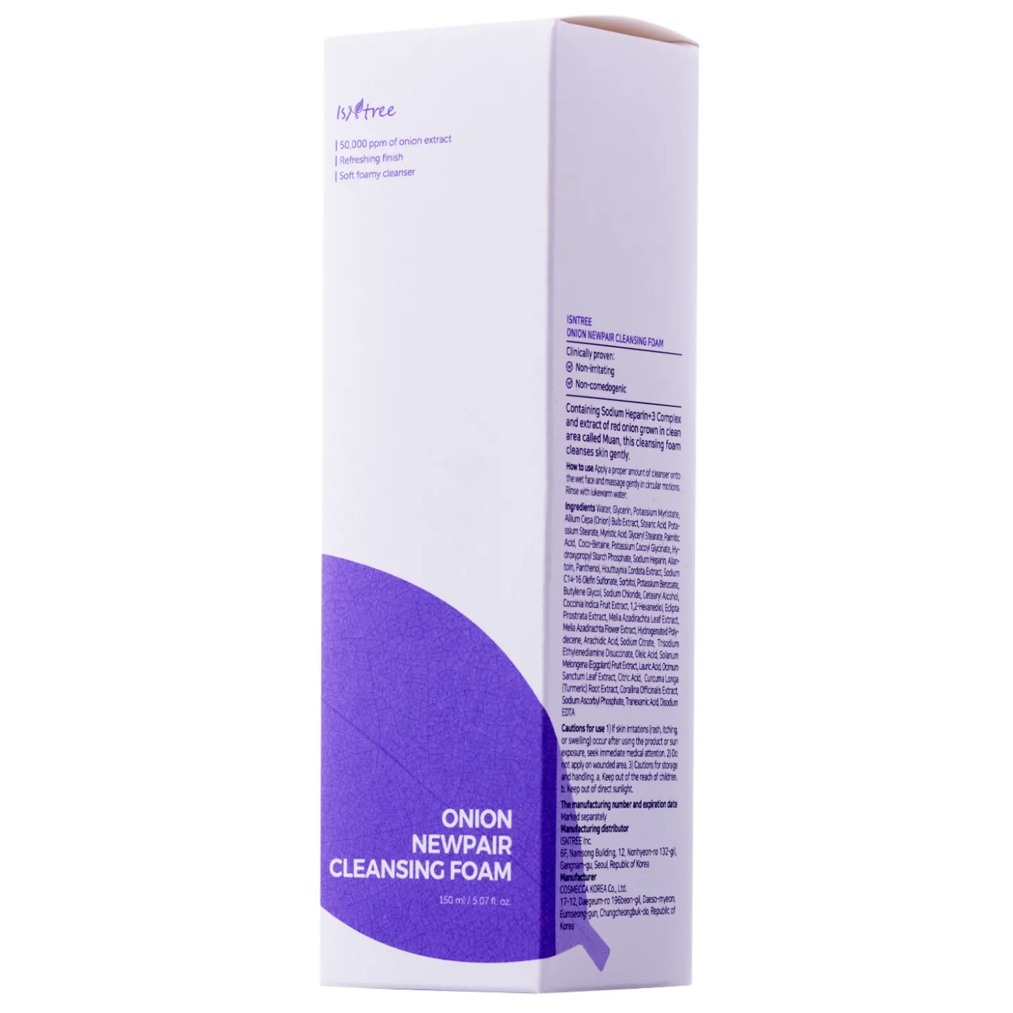Isntree - Onion Newpair Cleansing Foam - Nawilżająco-Łagodząca Pianka Oczyszczająca - 150ml