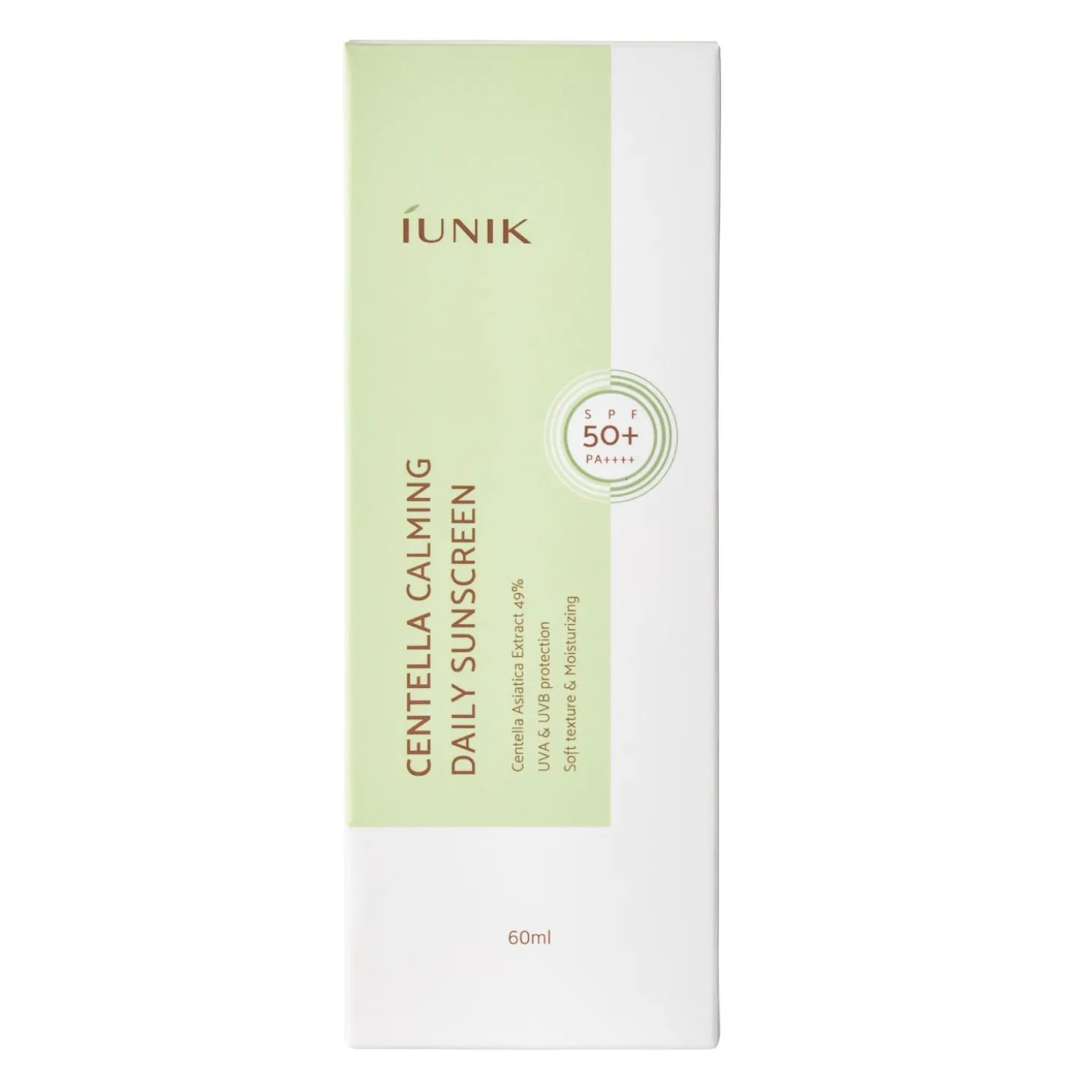 iUNIK - Centella Calming Daily Sunscreen SPF 50+ PA++++ - Krem z Filtrem Przeciwsłonecznym - 60ml