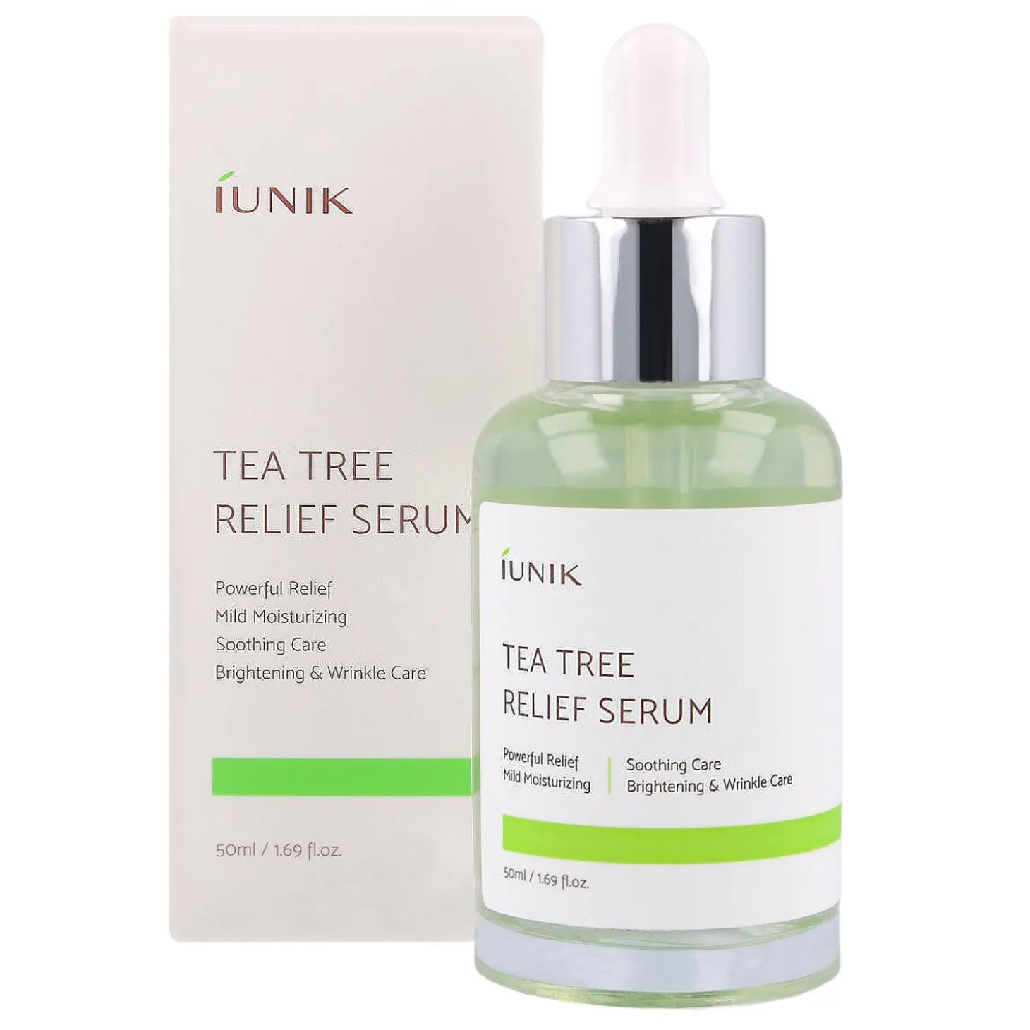 iUNIK - Tea Tree Relief Serum - Serum Dla Cery Problematycznej z Wodą z Drzewa Herbacianego - 50ml