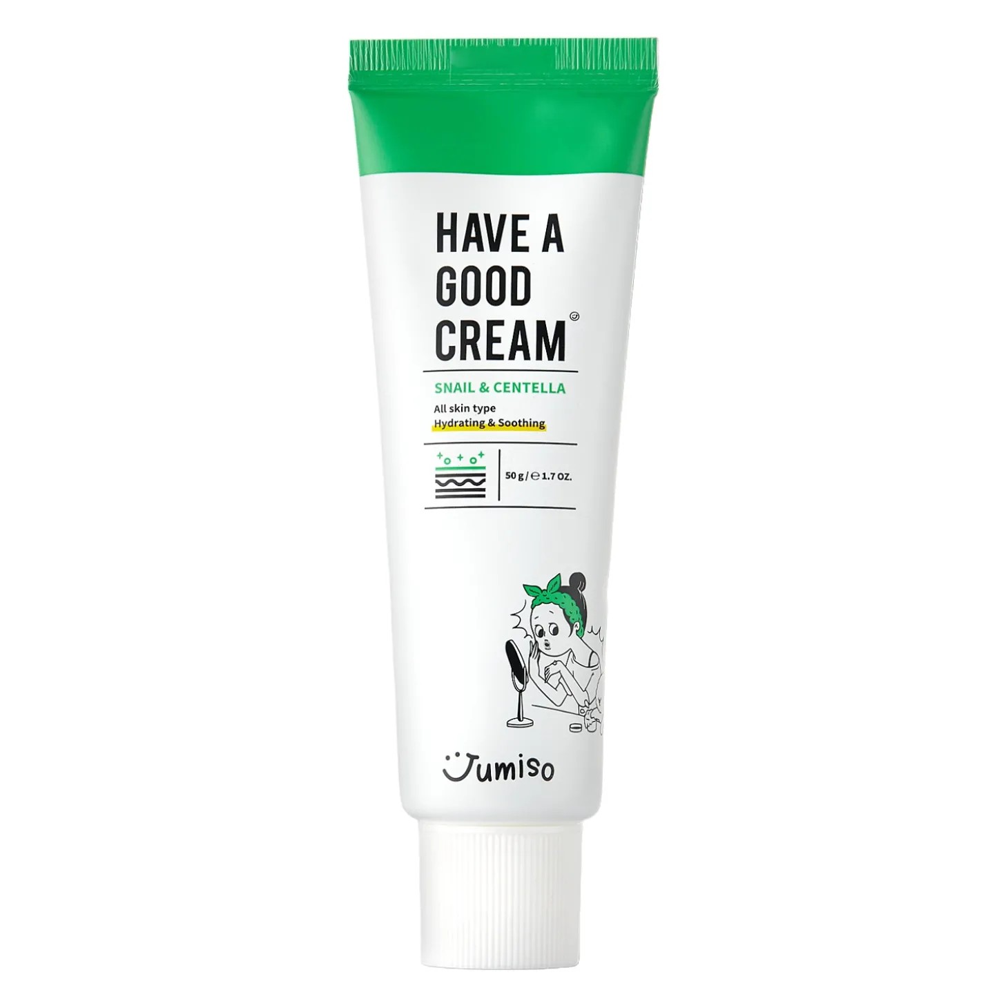 Jumiso - Have A Good Cream Snail & Centella - Naprawczy Krem do Twarzy z Wąkrotą i Śluzem Ślimaka - 50g