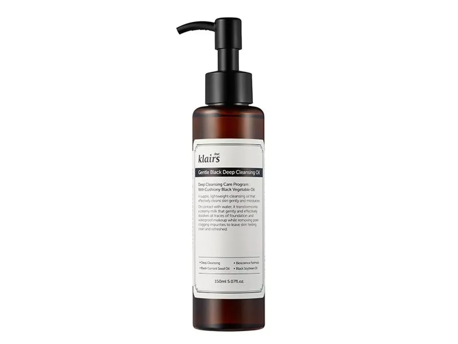 Klairs - Gentle Black Deep Cleansing Oil - Olejek do Demakijażu - 150ml