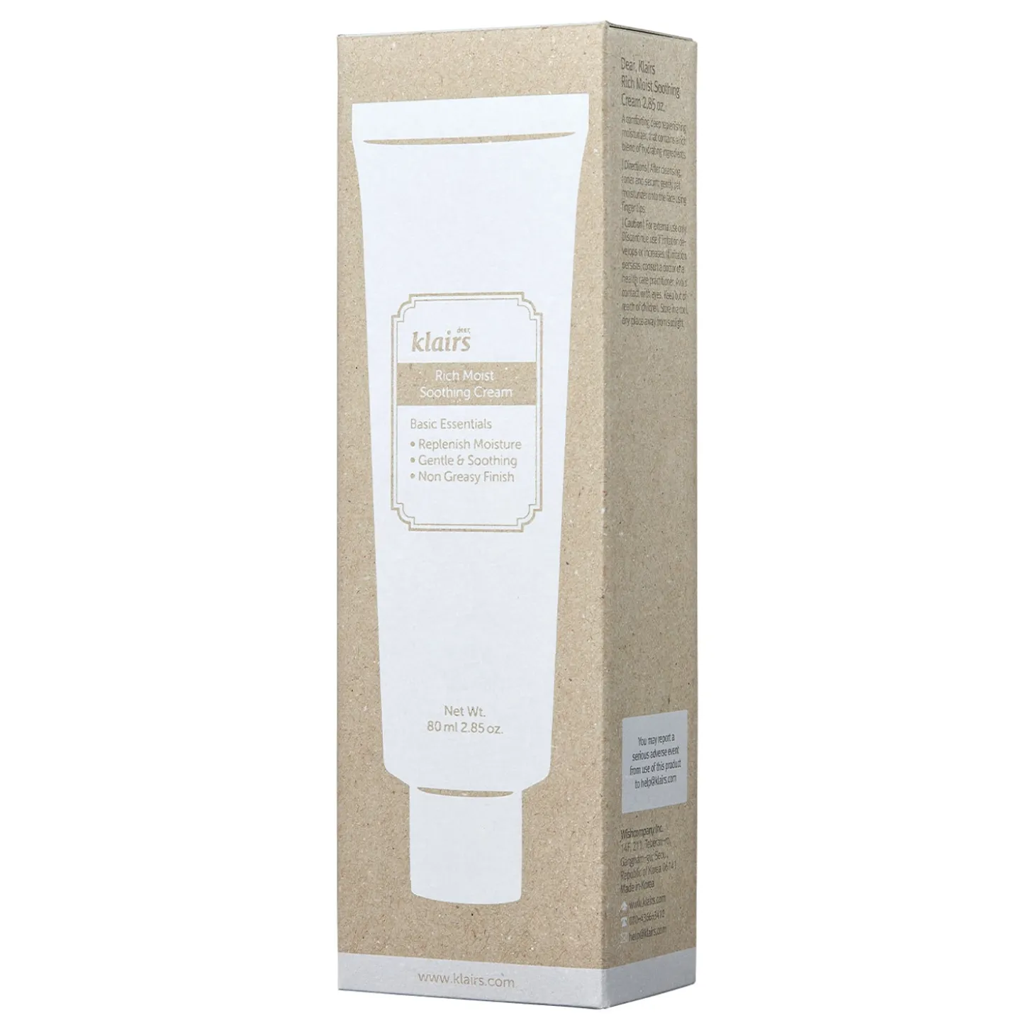 Klairs - Rich Moist Soothing Cream - Łagodzący Krem Odżywczy - 80ml