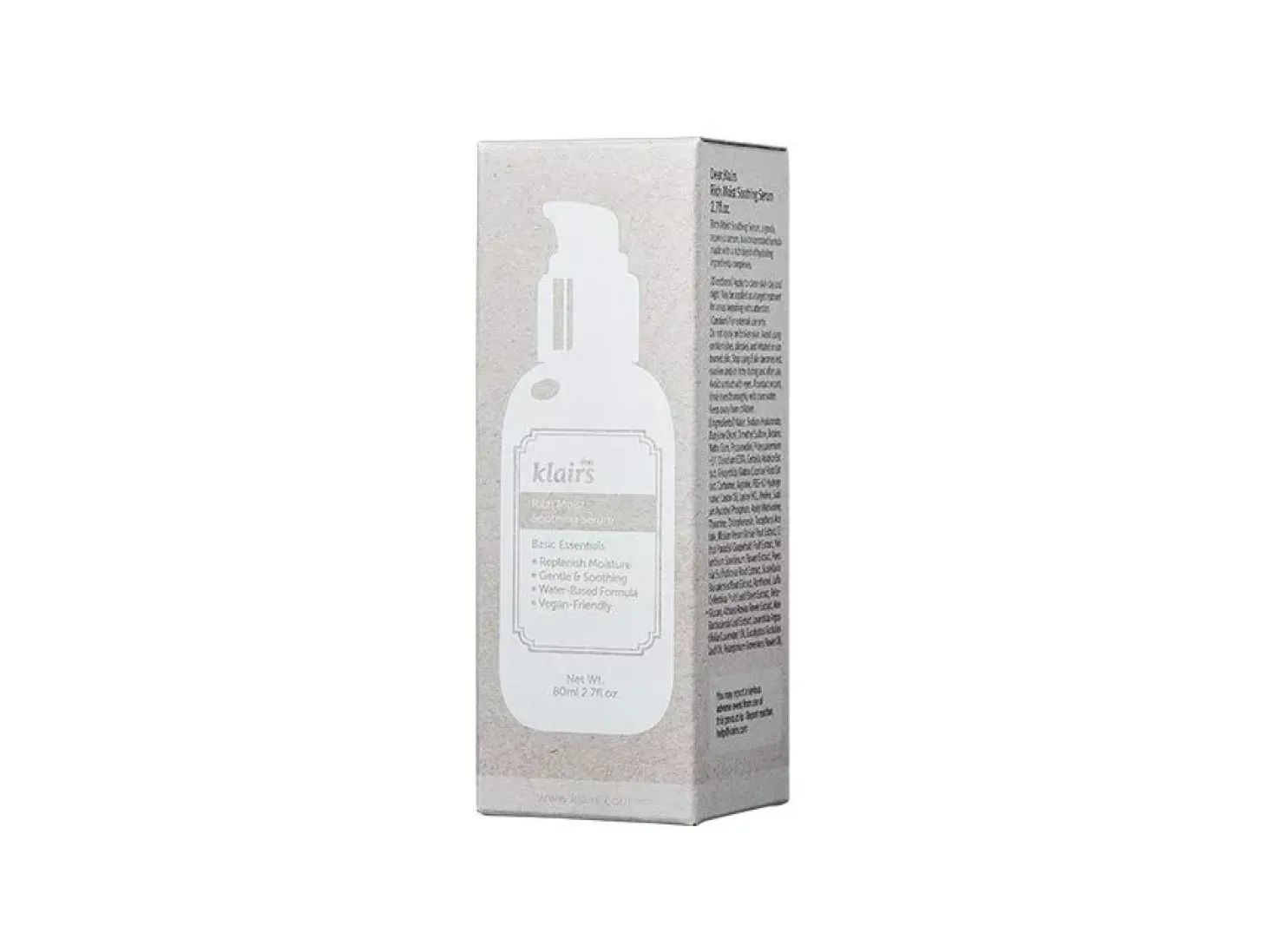Klairs - Rich Moist Soothing Serum - Nawilżająco-łagodzące Serum z Kwasem Hialuronowym - 80ml