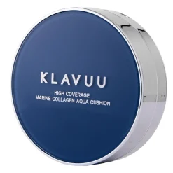Klavuu - Blue Pearlsation High Coverage Marine Collagen Aqua Cushion - Kryjący Podkład do Twarzy w Poduszce - 23 Medium Beige - 12g