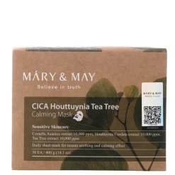 Mary&May - Cica Houttuynia Tea Tree Calming Mask - Zestaw Kojących Masek do Twarzy - 30szt.