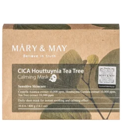 Mary&May - Cica Houttuynia Tea Tree Calming Mask - Zestaw Kojących Masek do Twarzy - 30szt.