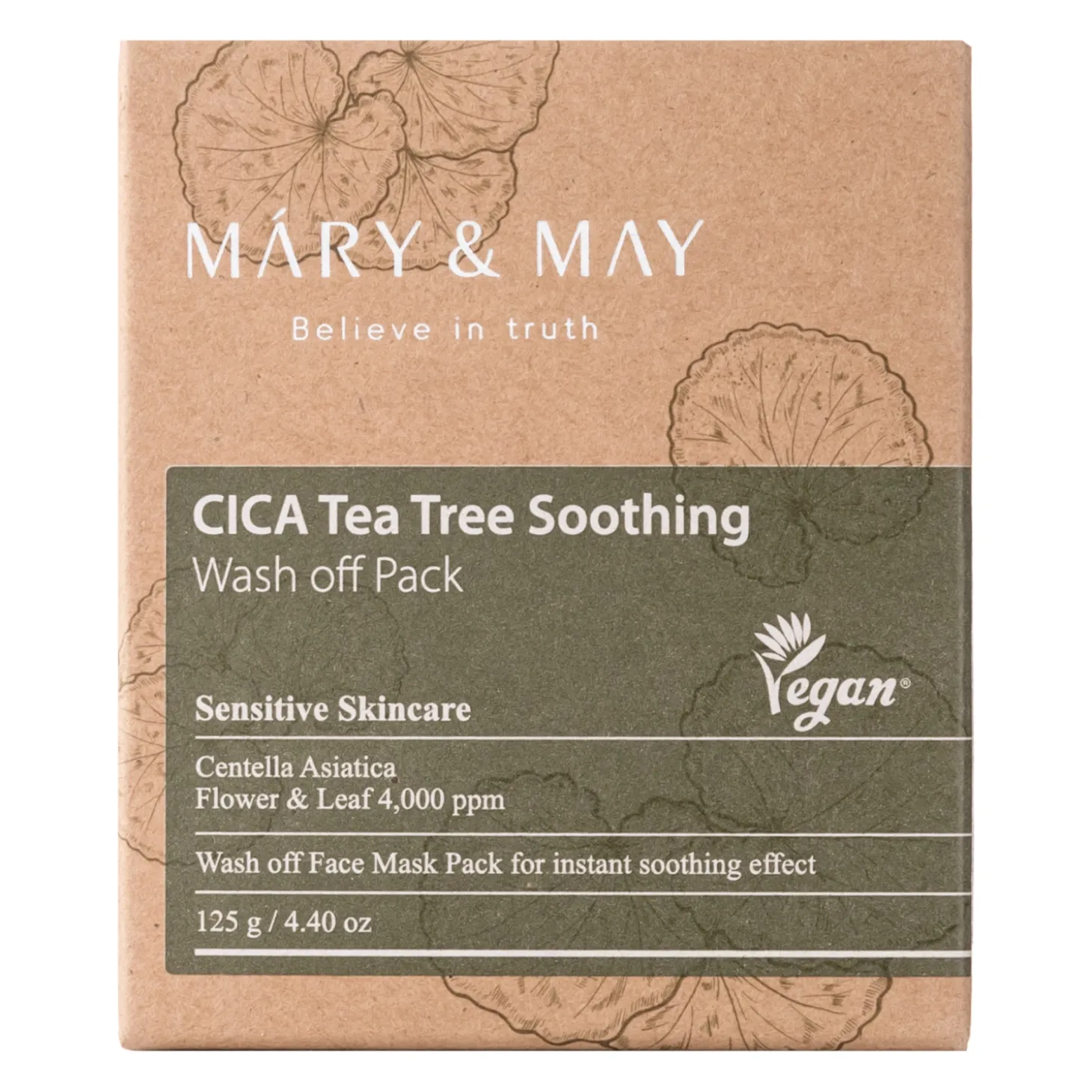 Mary&May - CICA Tea Tree Soothing Wash off Pack - Maseczka Glinkowa - 125g