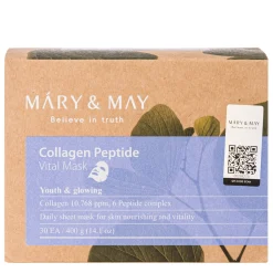 Mary&May - Collagen Peptide Vital Mask - Zestaw Ujędrniających Maseczek do Twarzy - 30szt