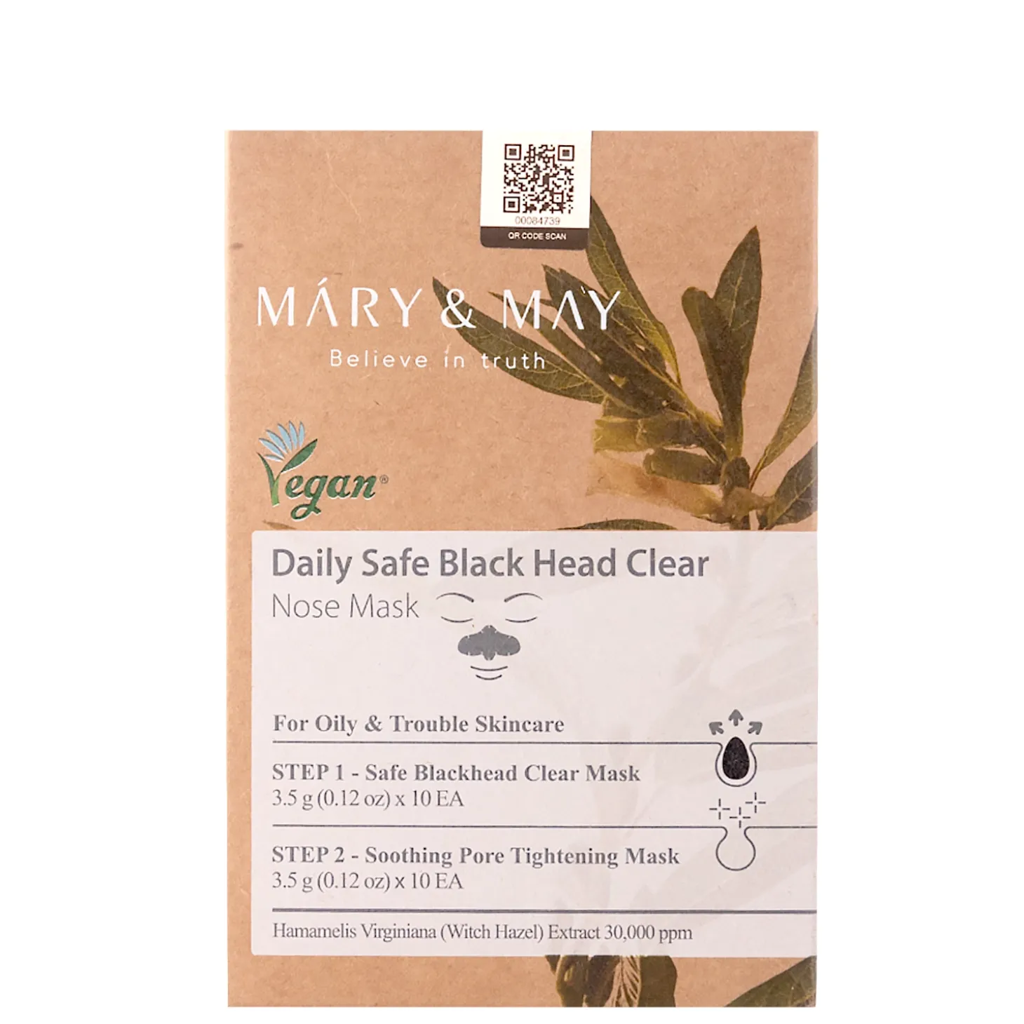 Mary&May - Daily Safe Black Head Clear Nose Mask - Zestaw Płatków Oczyszczających Nos - 10szt