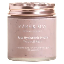 Mary&May - Rose Hyaluronic Hydra Wash off Pack - Nawilżająca Maska z Glinką - 125g