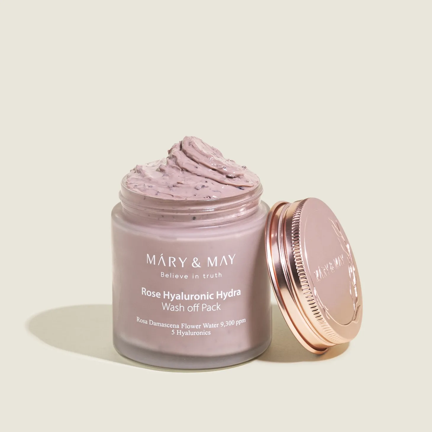 Mary&May - Rose Hyaluronic Hydra Wash off Pack - Nawilżająca Maska z Glinką - 125g