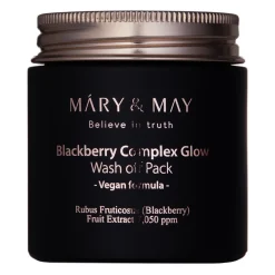 Mary&May - Vegan Blackberry Complex Glow Wash off Pack - Rozświetlająca Maseczka Glinkowa - 125g