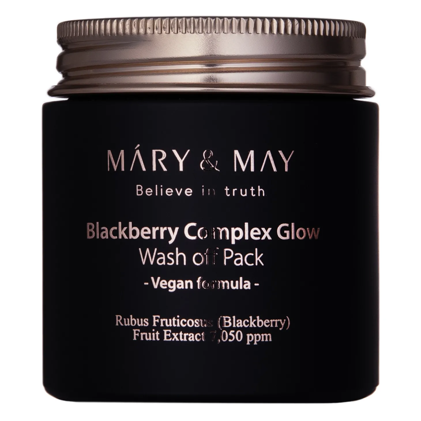 Mary&May - Vegan Blackberry Complex Glow Wash off Pack - Rozświetlająca Maseczka Glinkowa - 125g