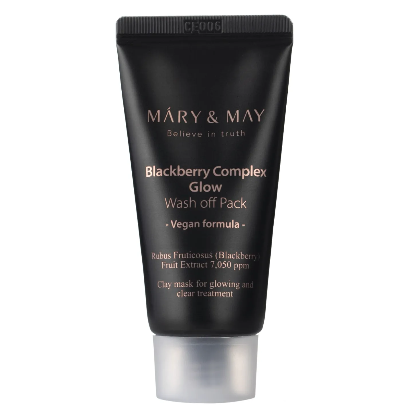 Mary&May - Vegan Blackberry Complex Glow Wash off Pack - Rozświetlająca Maseczka Glinkowa - 30g