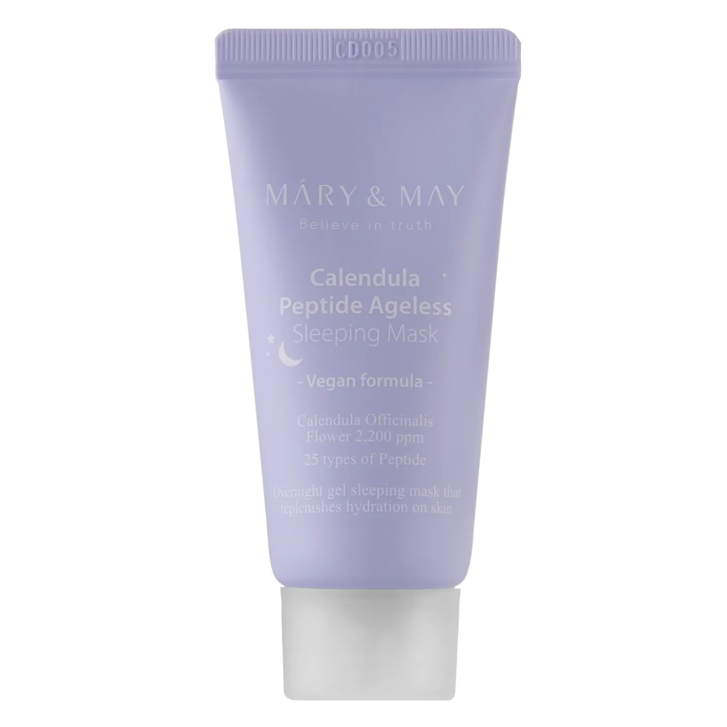 Mary&May - Vegan Calendula Peptide Ageless Sleeping Mask - Łagodząco-Ujędrniająca Maseczka na Noc - 30g