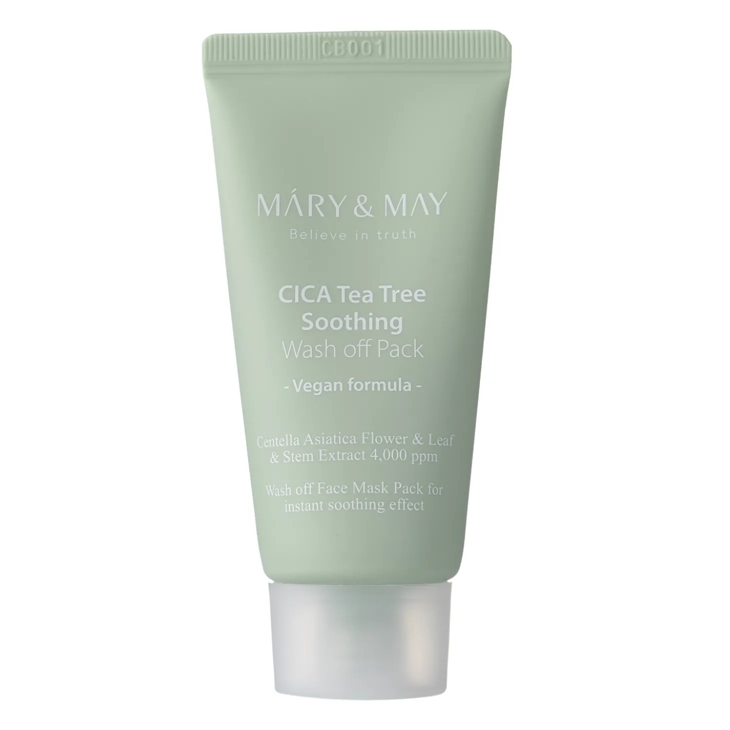Mary&May - Vegan CICA TeaTree Soothing Wash off Pack - Maseczka Glinkowa - 30g