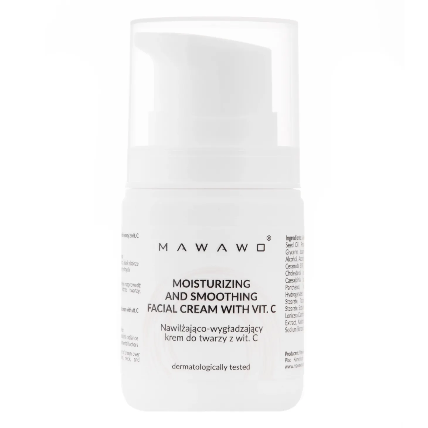 Mawawo - Moisturizing and Smoothing Facial Cream With Vit. C - Nawilżająco-Wygładzający Krem - 50ml
