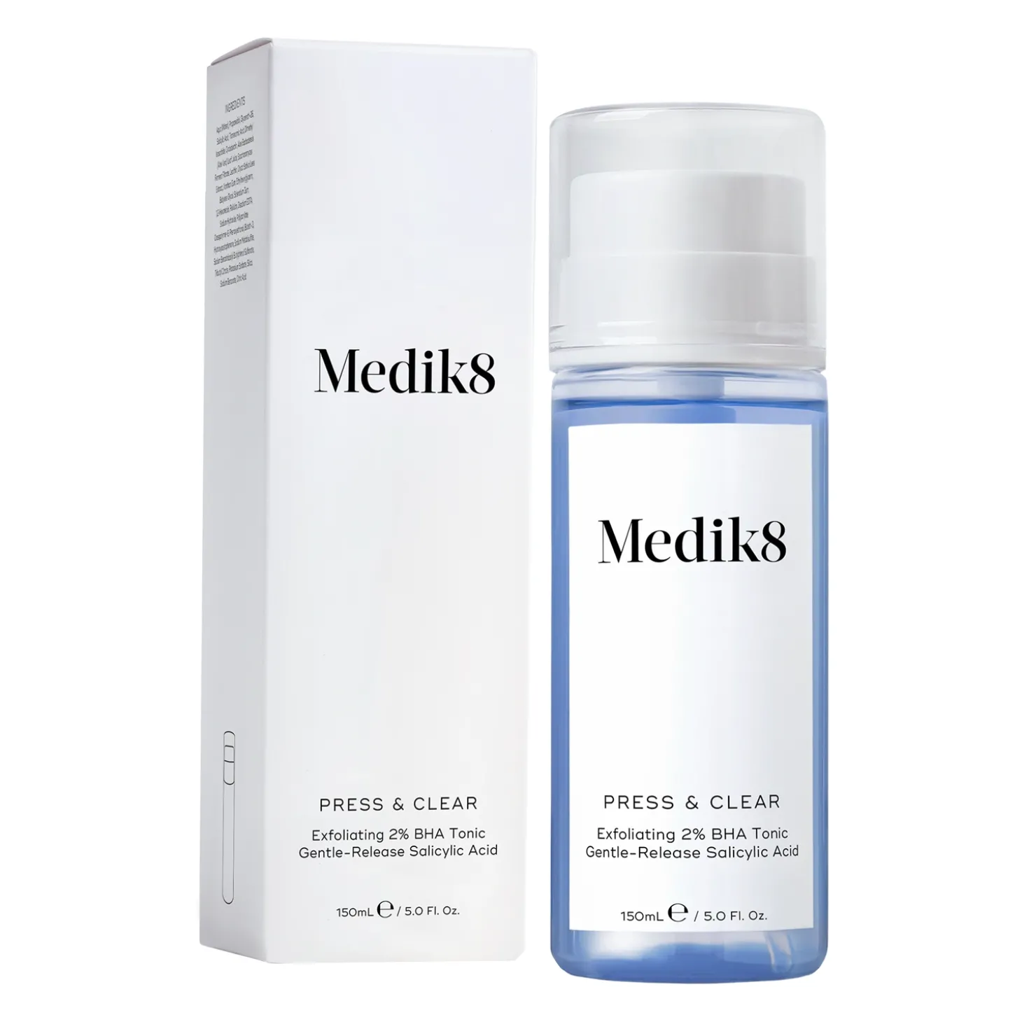 Medik8 - Press&Clear Exfoliating 2% BHA Toner - Złuszczający Tonik z Kwasem Salicylowym - 150ml