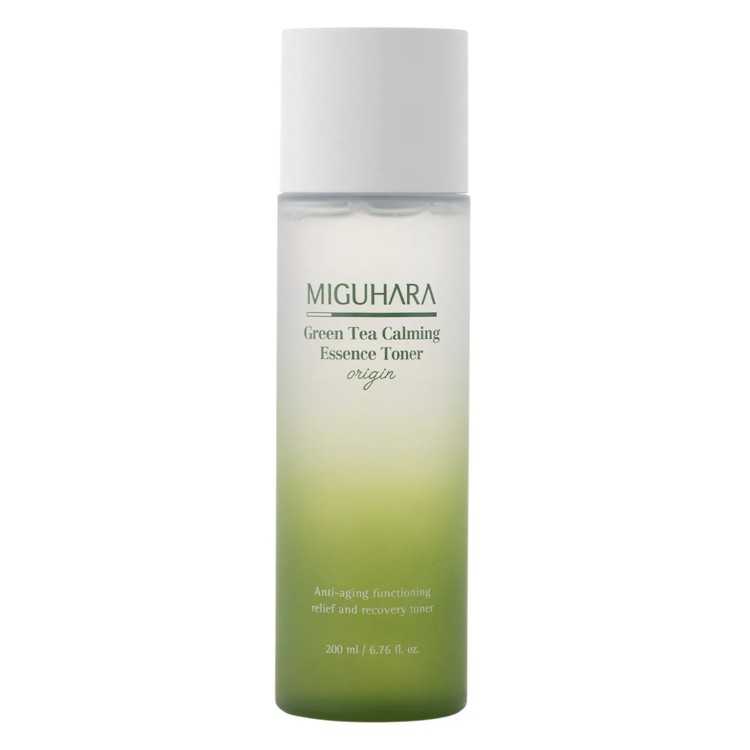 Miguhara - Green Tea Calming Essence Toner Origin - Kojący Tonik z Zieloną Herbatą - 200ml