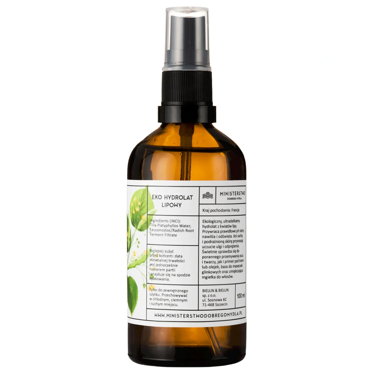 Ministerstwo Dobrego Mydła - Hydrolat Lipowy - 100ml