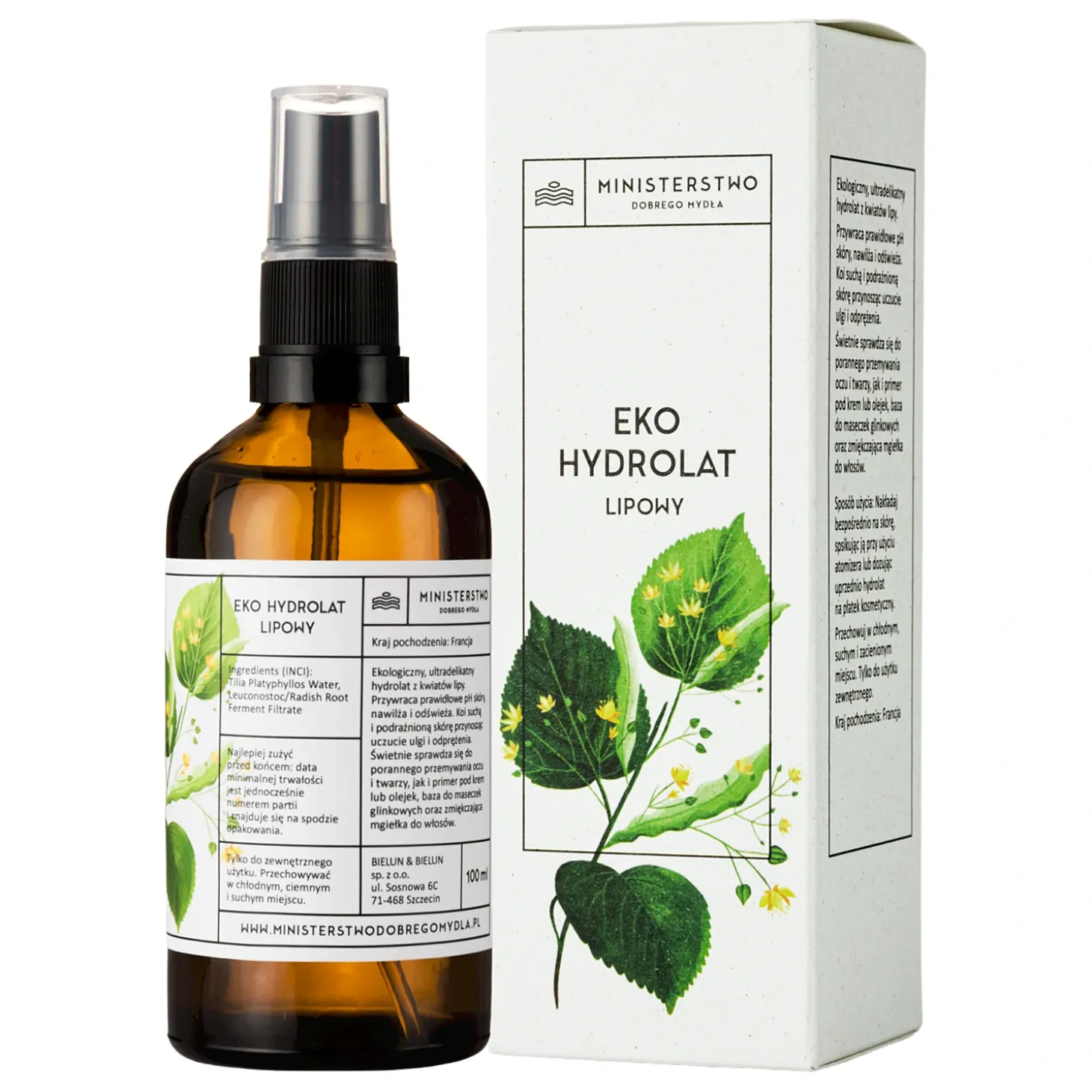 Ministerstwo Dobrego Mydła - Hydrolat Lipowy - 100ml