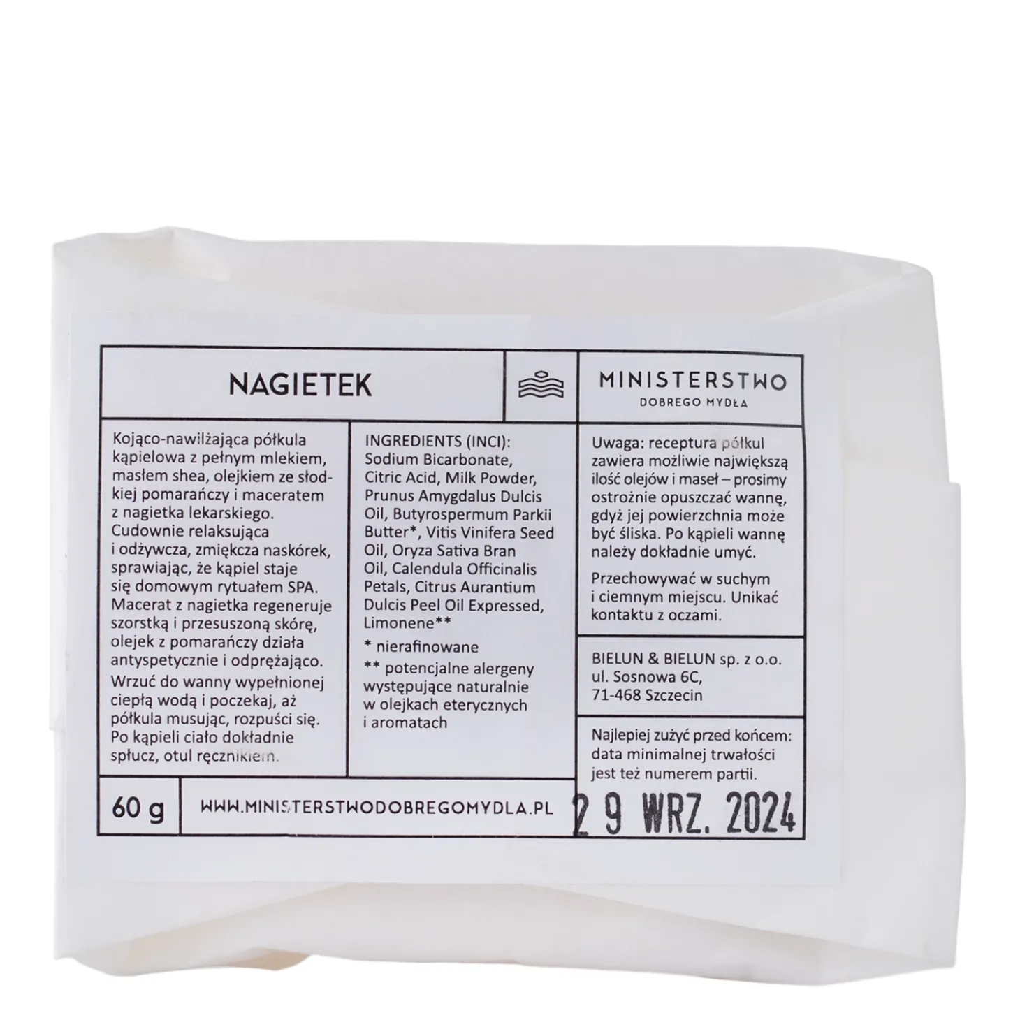 Ministerstwo Dobrego Mydła - Półkula do Kąpieli Nagietek - 50g