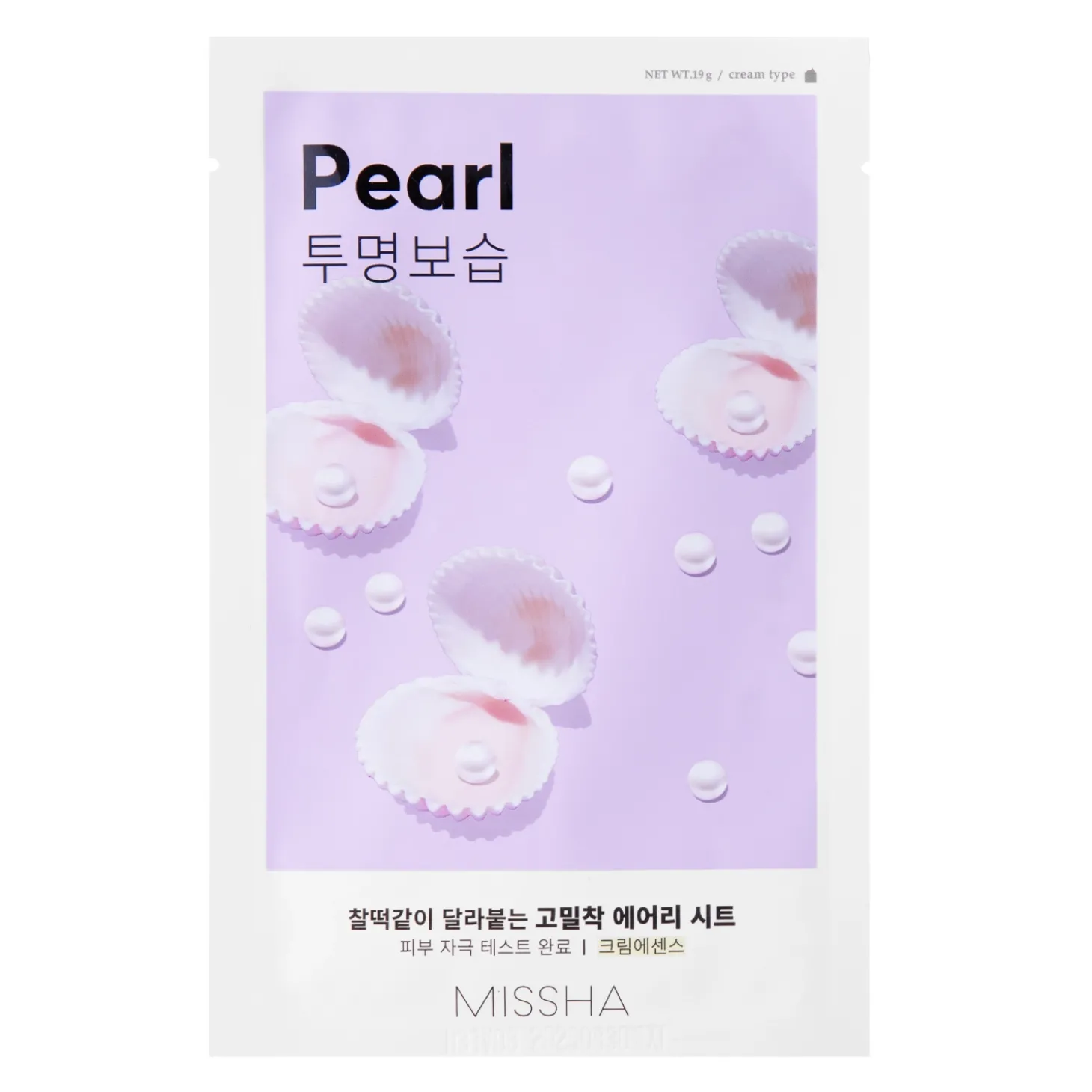 Missha - Airy Fit Sheet Mask - Pearl - Rozjaśniająca Maska w Płachcie - 19g