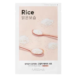 Missha - Airy Fit Sheet Mask - Rice - Rozjaśniająco-Wygładzająca Maska w Płachcie - 19g