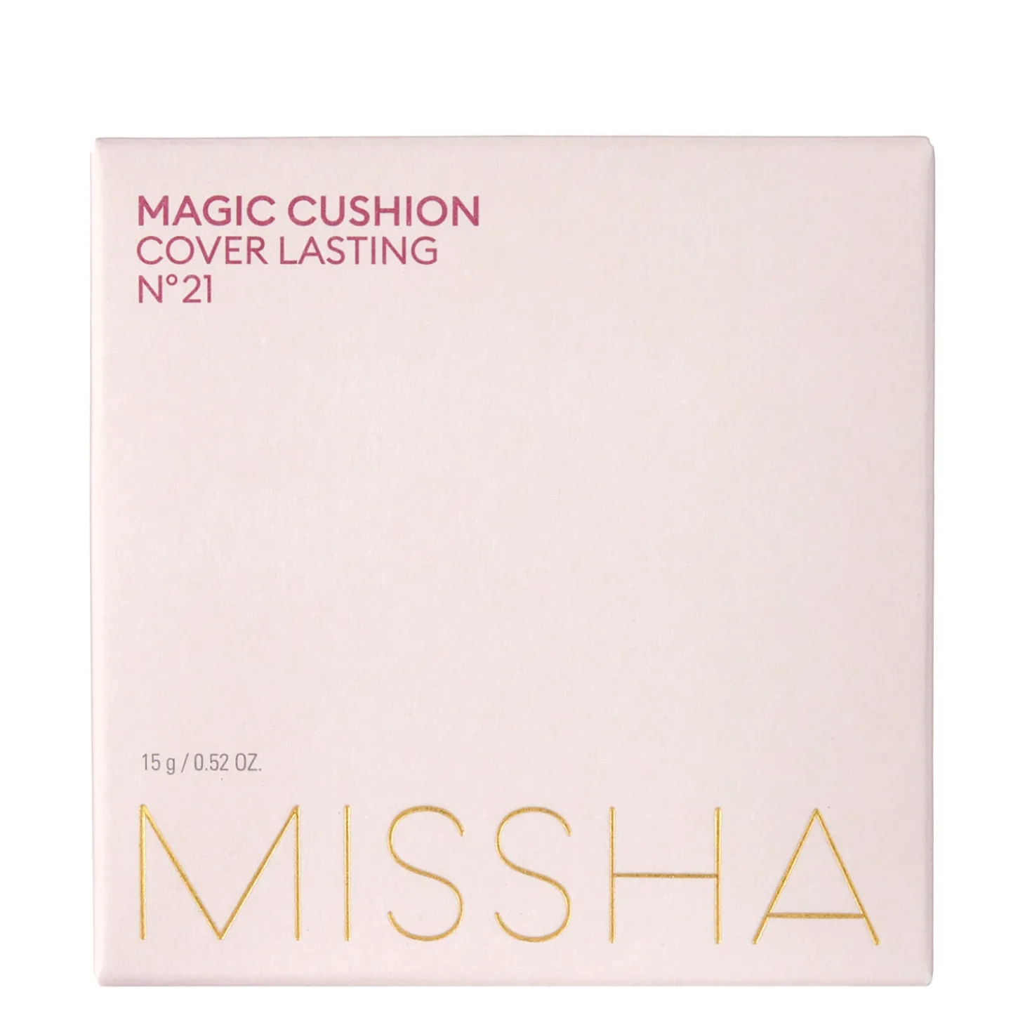 Missha - Magic Cushion Cover Lasting SPF50+/PA+++ - Podkład w Poduszce z Filtrem - #21 Neutral Light Beige - 15g