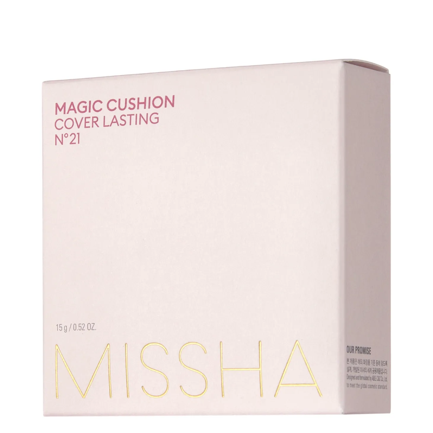 Missha - Magic Cushion Cover Lasting SPF50+/PA+++ - Podkład w Poduszce z Filtrem - #21 Neutral Light Beige - 15g