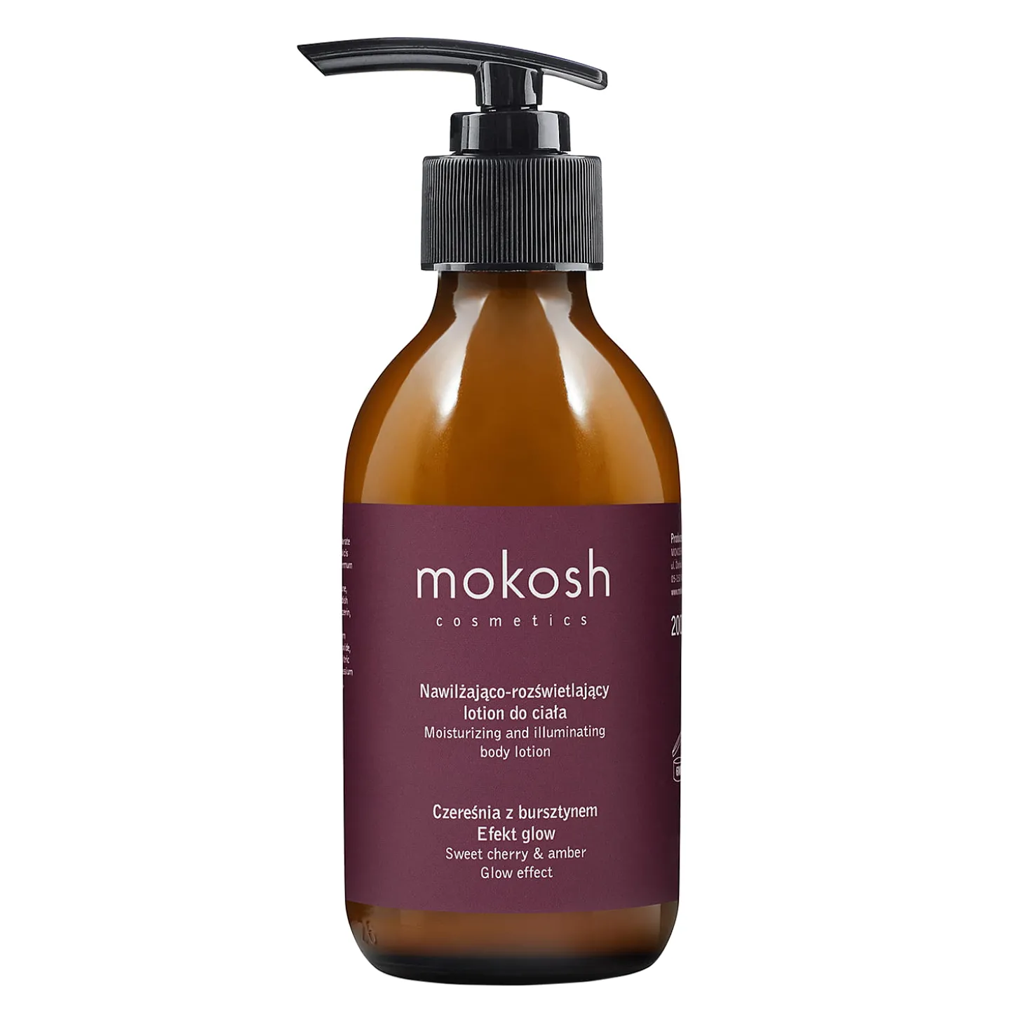 Mokosh - Nawilżająco-Rozświetlający Lotion do Ciała - Czereśnia z Bursztynem - 200ml