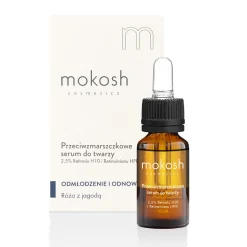Mokosh - Przeciwzmarszczkowe Serum do Twarzy 2,5% (Retinolu H10 i Retinoinianu HPR) - Róża z Jagodą - 10ml
