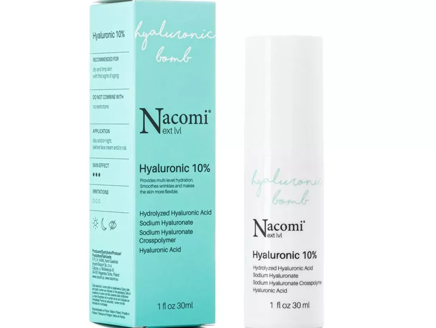 Nacomi - Next Level - Hyaluronic 10% - Serum z Kwasem Hialuronowym 10% - 30ml