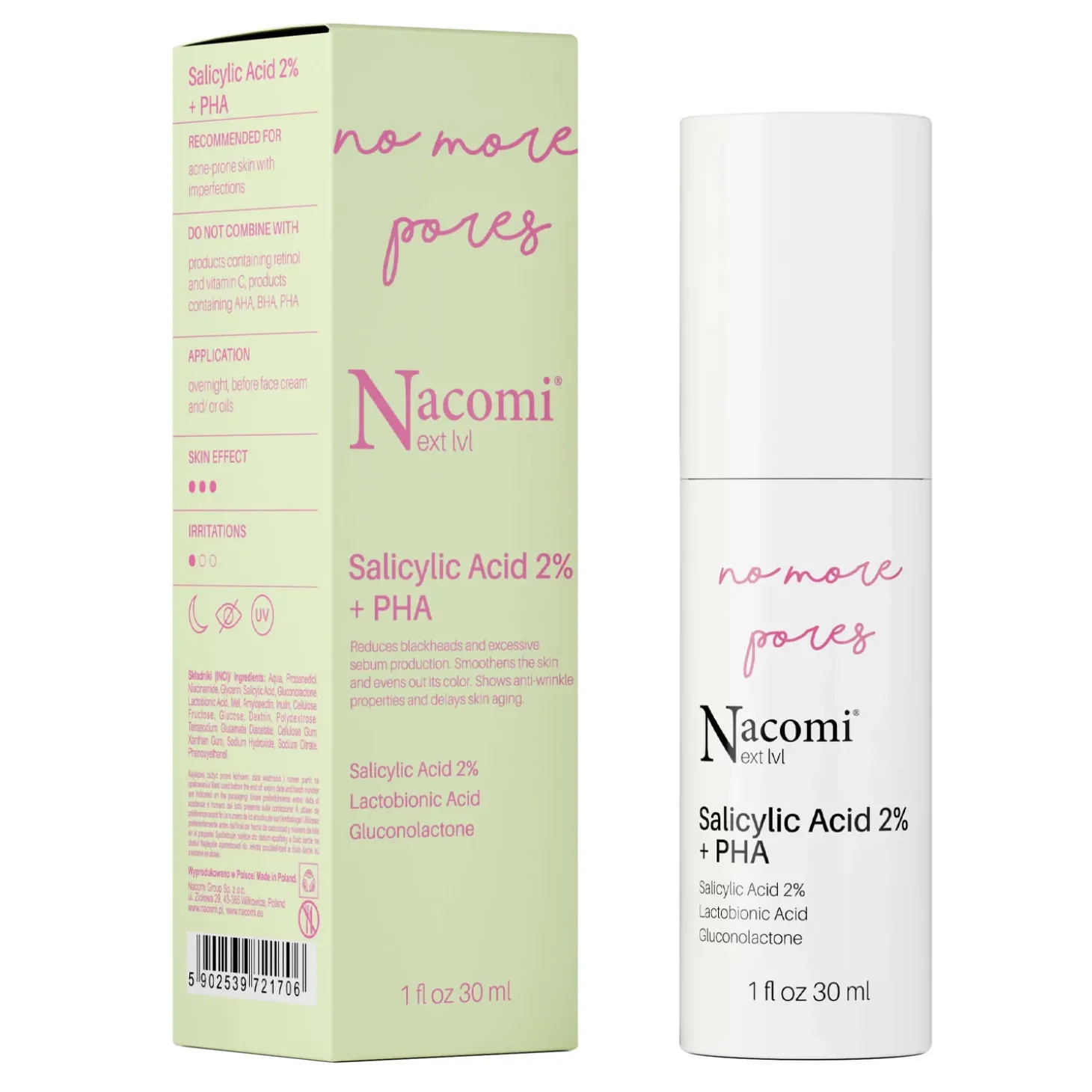 Nacomi - Next Lvl - Kwas Salicylowy 2% + PHA - 30ml