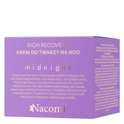 Nacomi - Rich Recovery - Krem do Twarzy - Midnight - 40ml