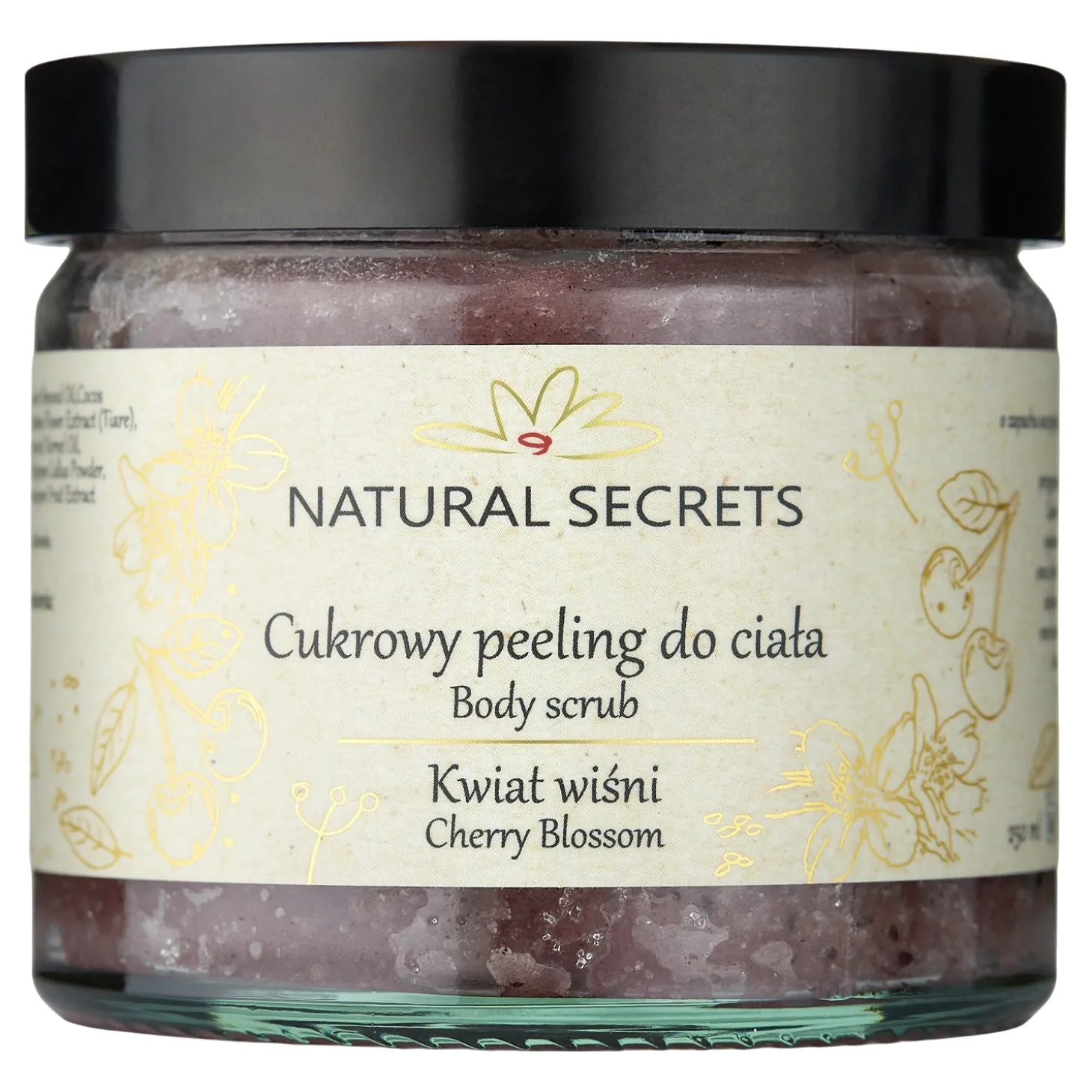 Natural Secrets - Peeling Cukrowy do Ciała Kwiat Wiśni - 250ml